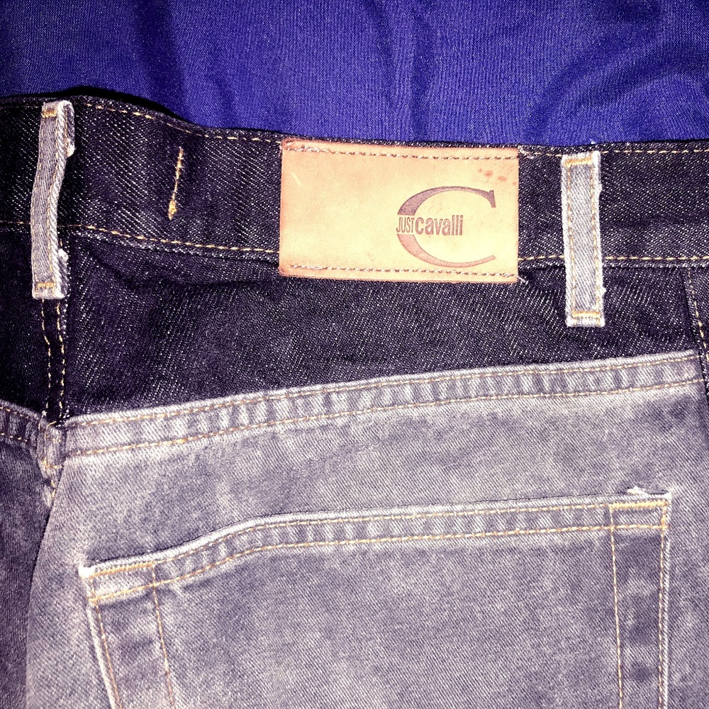 Roberto Cavalli Just Cavalli 1973 Black Gray Jeans